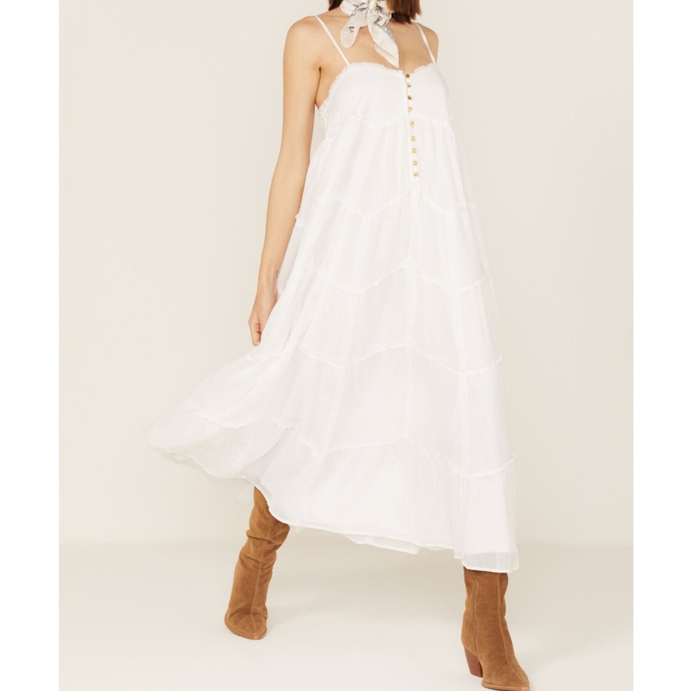 Show me your mumu white trapeze dress